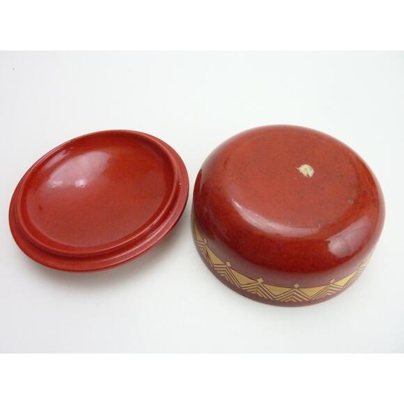 Vintage Wood Lacquer Mandala Box unmarked - Picture 4 of 5